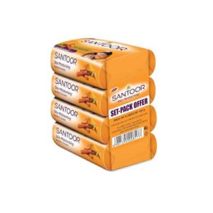 Santoor Sandal & Turmeric Soap 100g (Pack of 4)